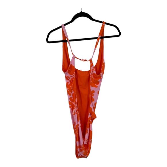 Roxy Kate Bosworth swimsuit One Piece floral pink orange size XXL - Picture 4 of 8